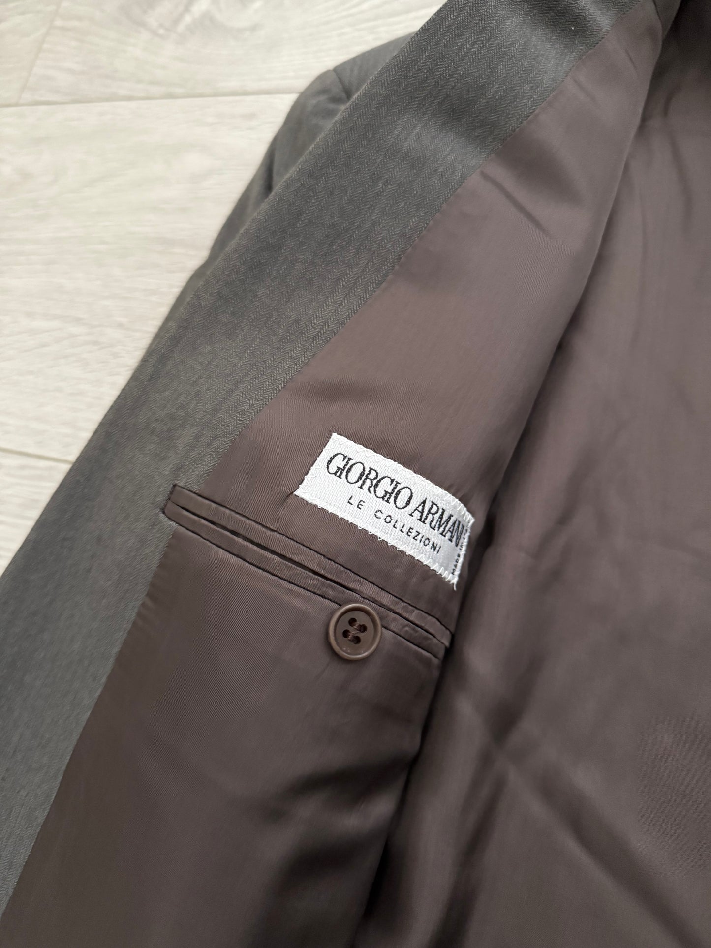 Giorgio Armani 1990s Double Breasted Triple Pleat Wool Suit - Size M Jacket / 32" Waist