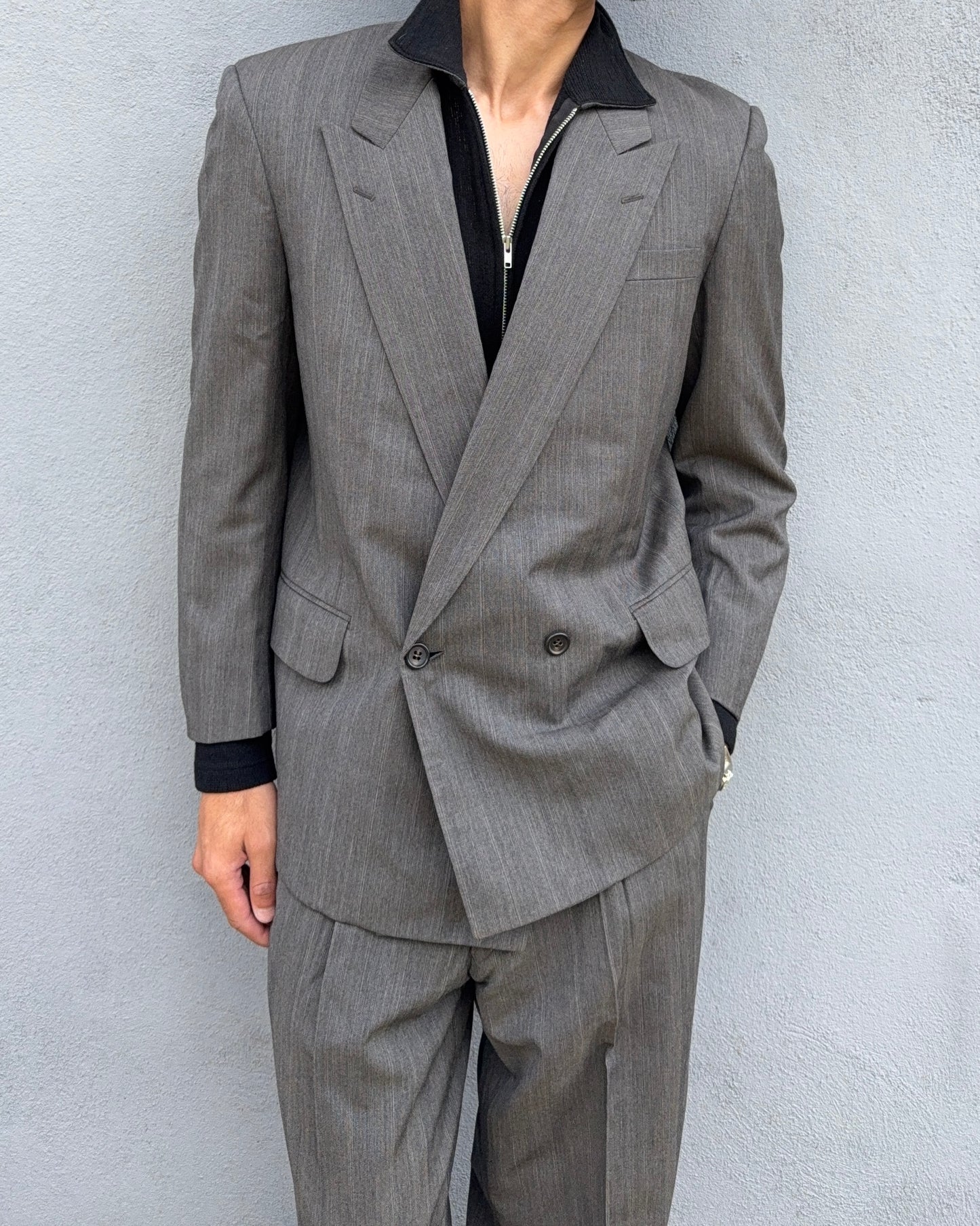 Comme Des Garcons Homme Deux 1989 Double-Breasted Pleated Suit - Size S Jacket / 32" Waist