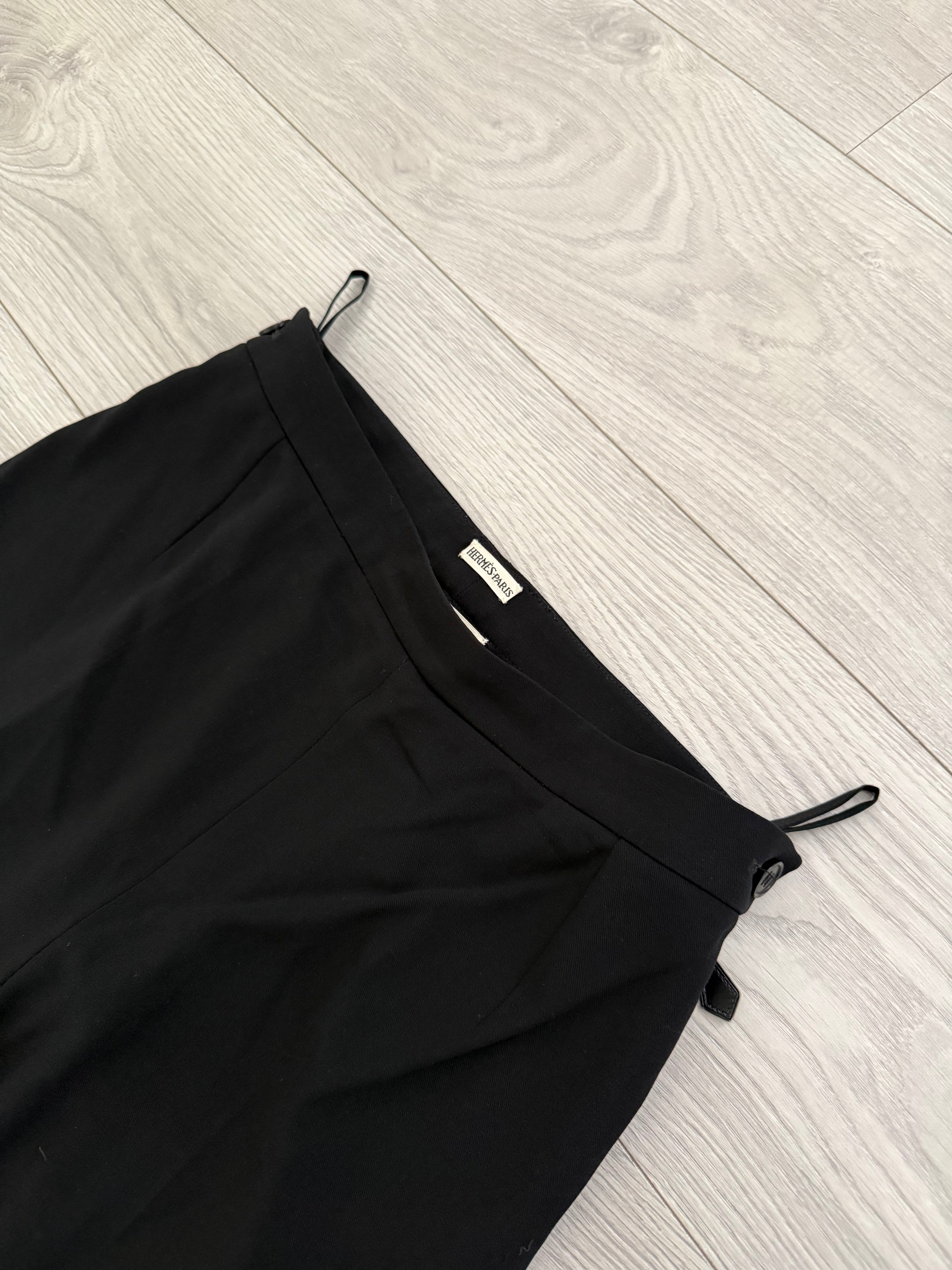 Jean Paul Gaultier Vintage Navy Blue White Semi Sheer Wide Leg