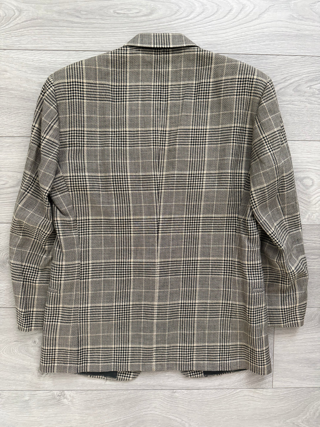Giorgio Armani 1980s 2B Check Linen Cotton Sports Blazer Jacket - Size S