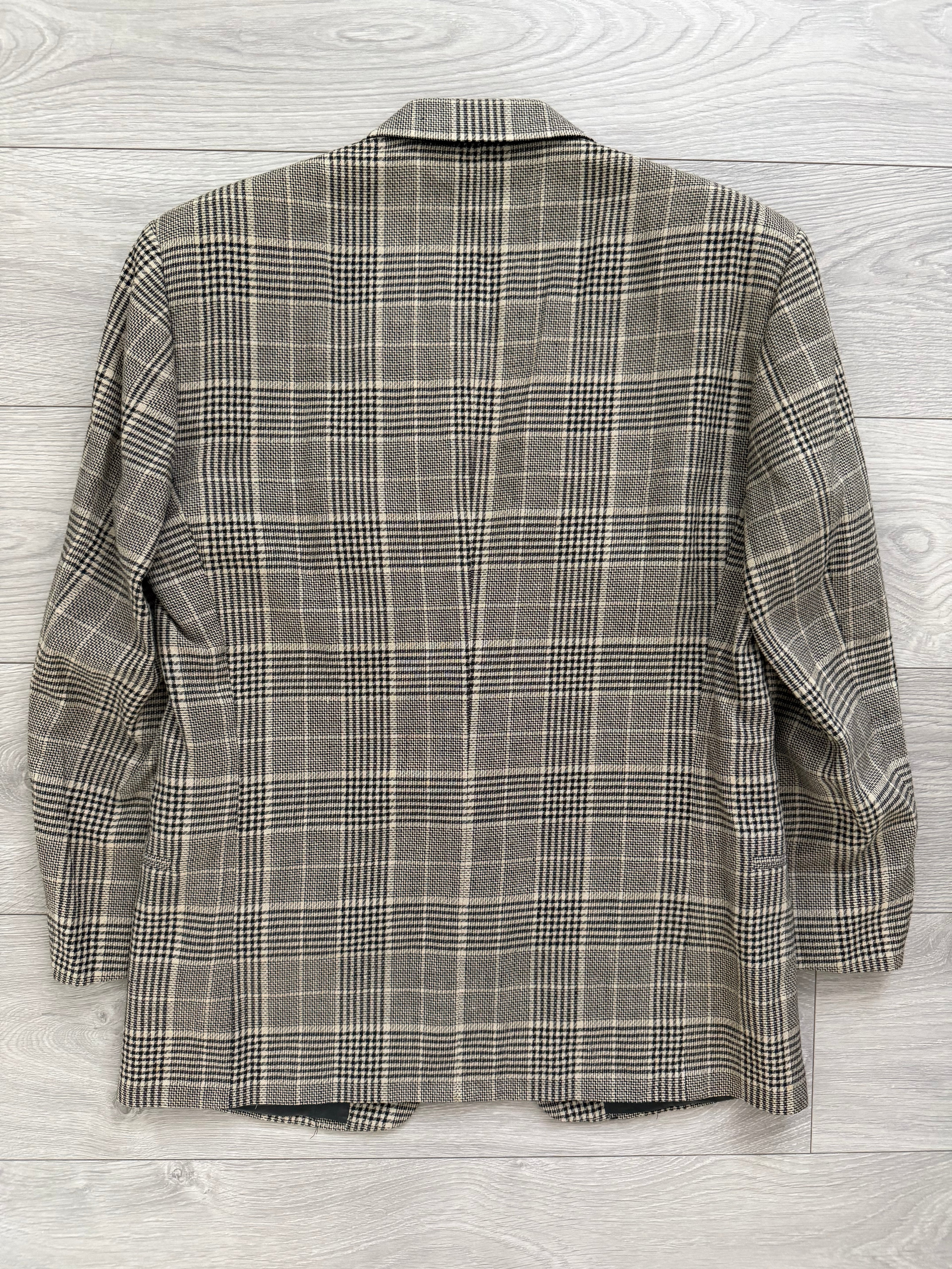 Giorgio Armani 1980s 2B Check Linen Cotton Sports Blazer Jacket - Size S