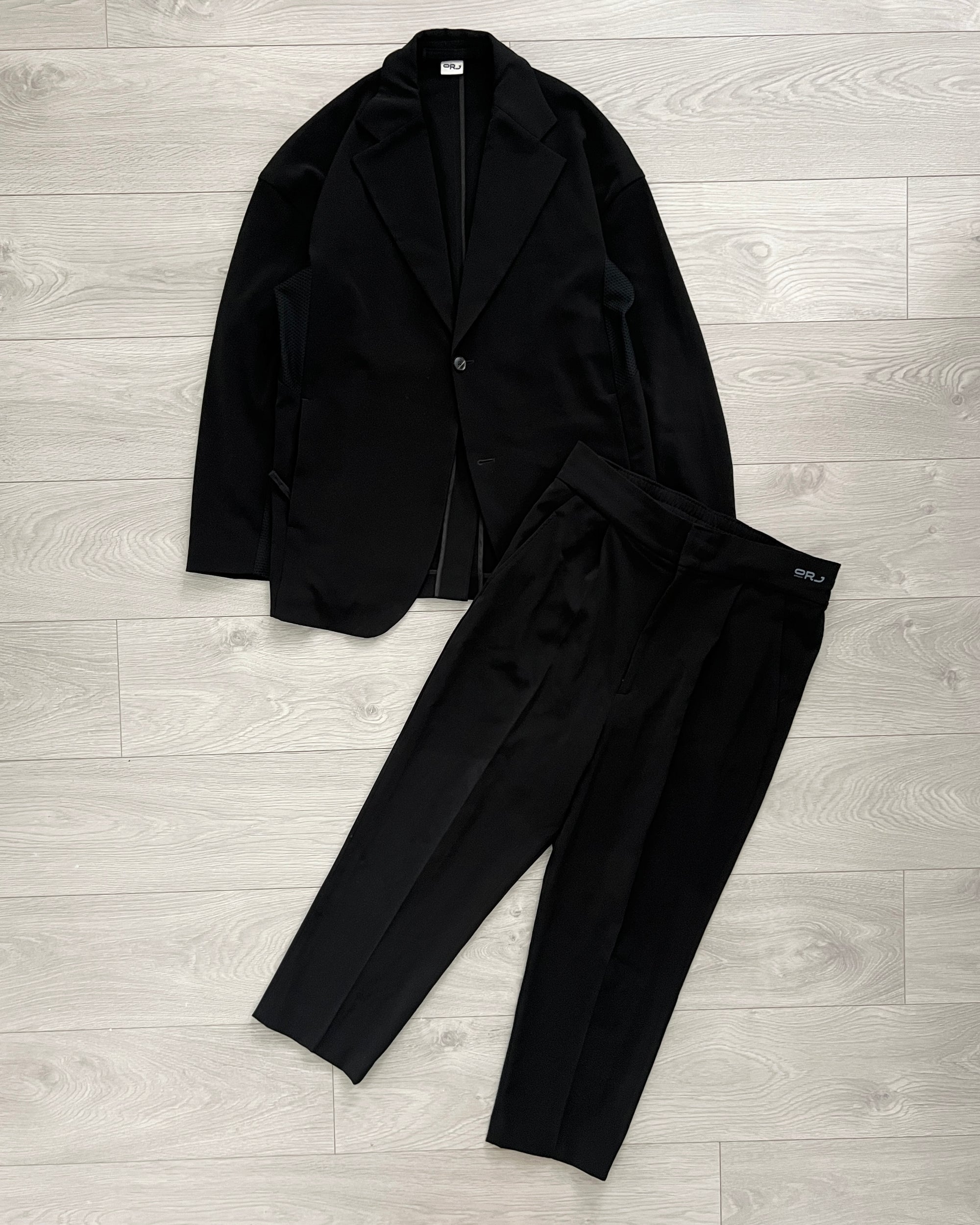 Issey Miyake OJR Tag 1990s Technical Pleated Suit - Size L Jacket / 32" Waist
