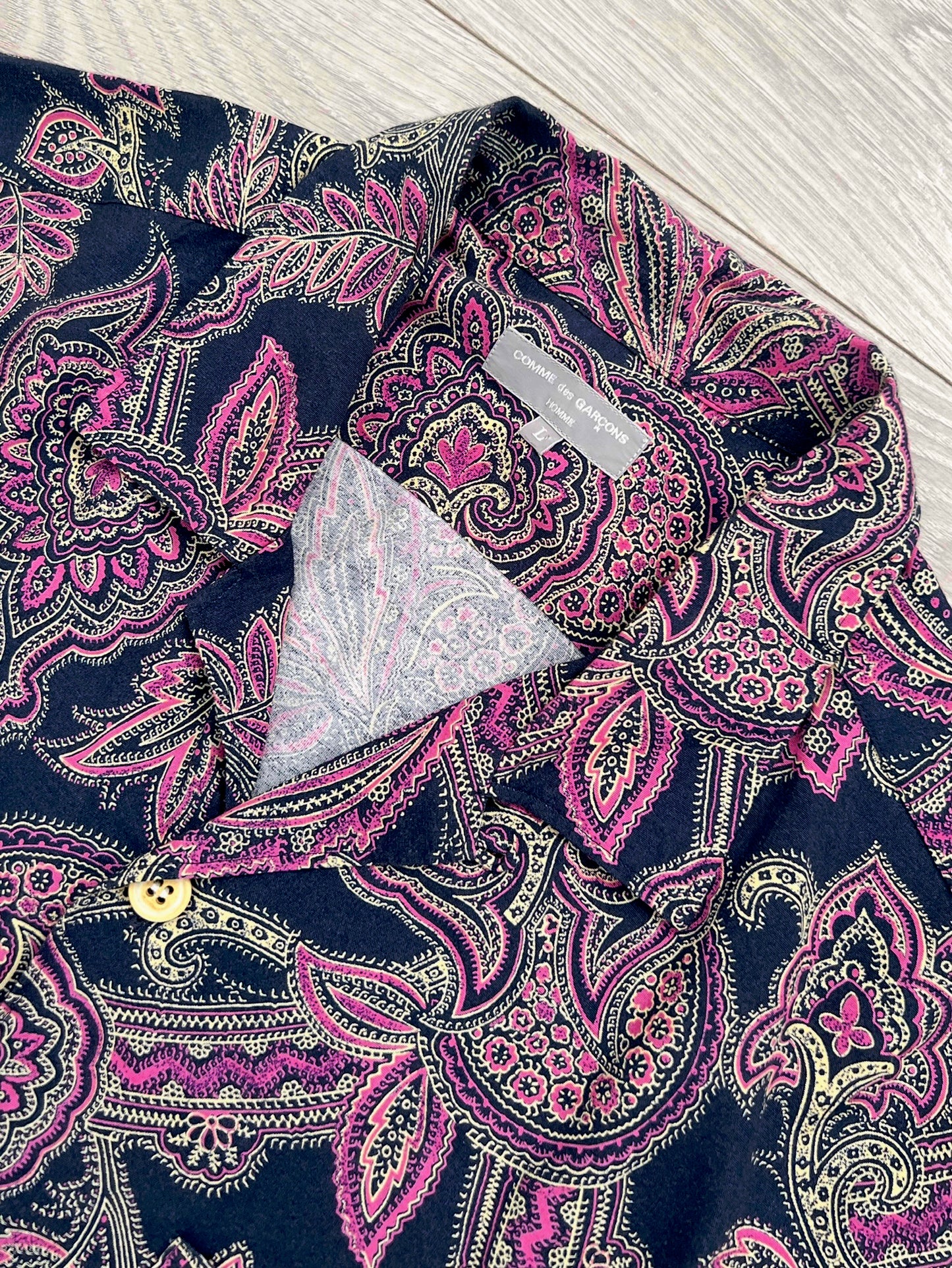 Comme Des Garcons Homme 2003 Paisley Shirt - Size M