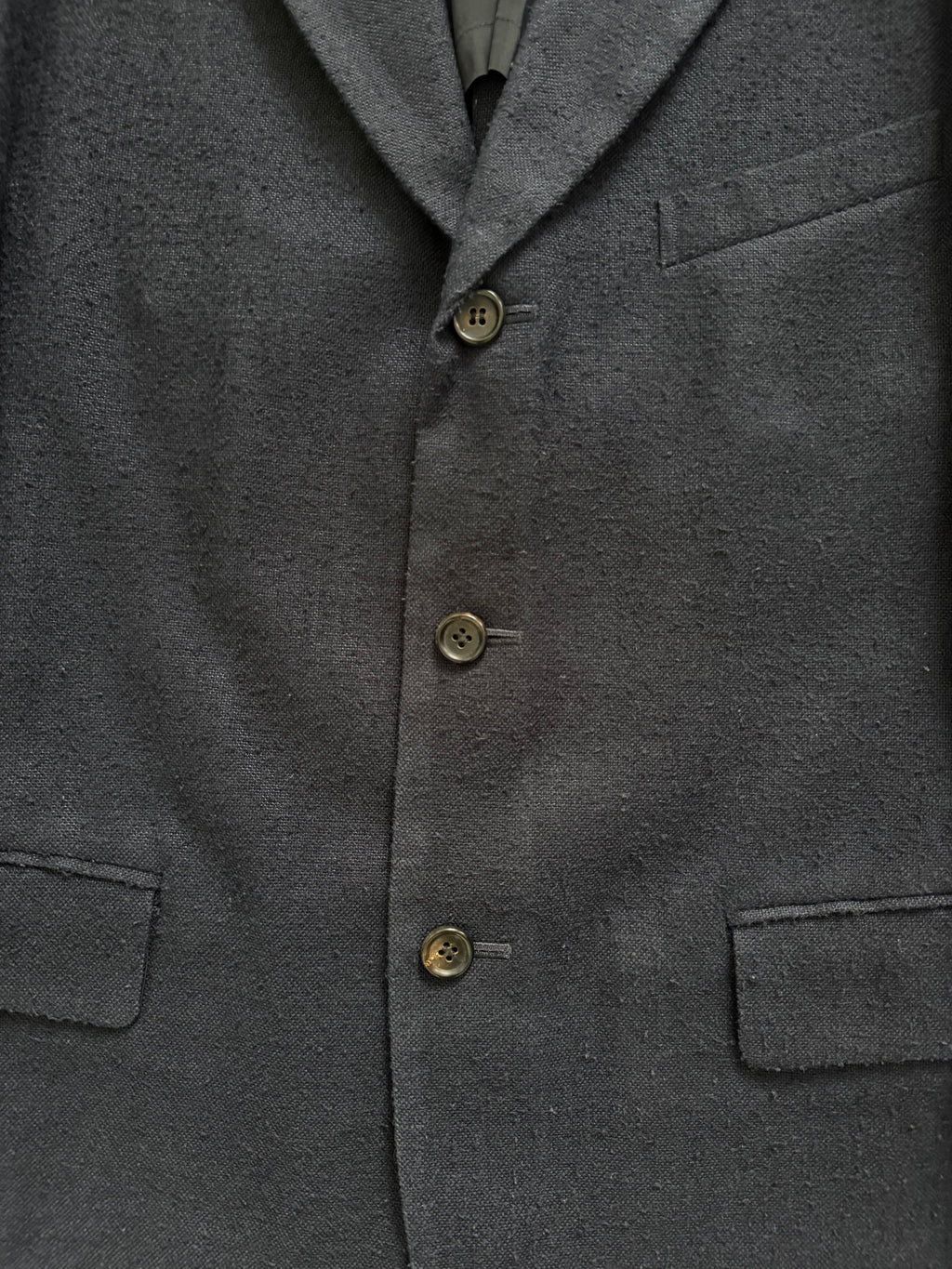 Comme Des Garcons Homme Plus SS1998 Structured Poly 'Pilled' Blue Suit - Size M Jacket / 32" Waist