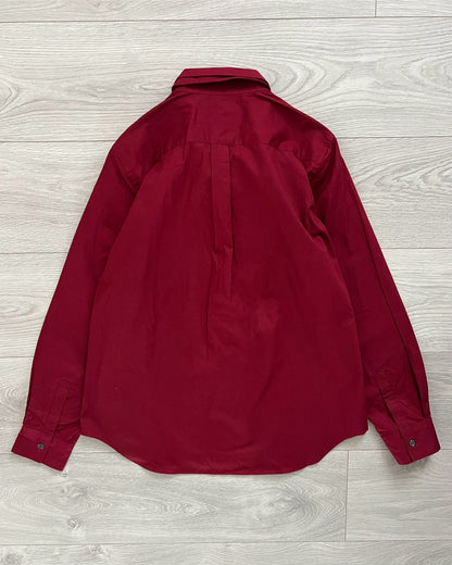 Comme Des Garcons Vintage Burgundy Shirt & Tie - Size S