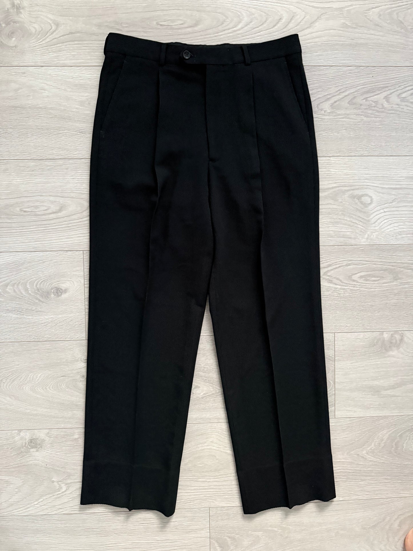 Armani 1990s Pleated 3B Textured Suit - Size M Jacket / 32" Waist