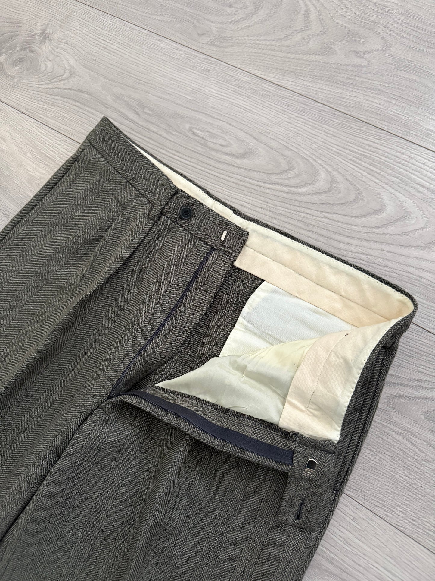 Emporio Armani 1990s Double-Breasted Pleated Wool Suit - Size M Jacket / 34" Waist