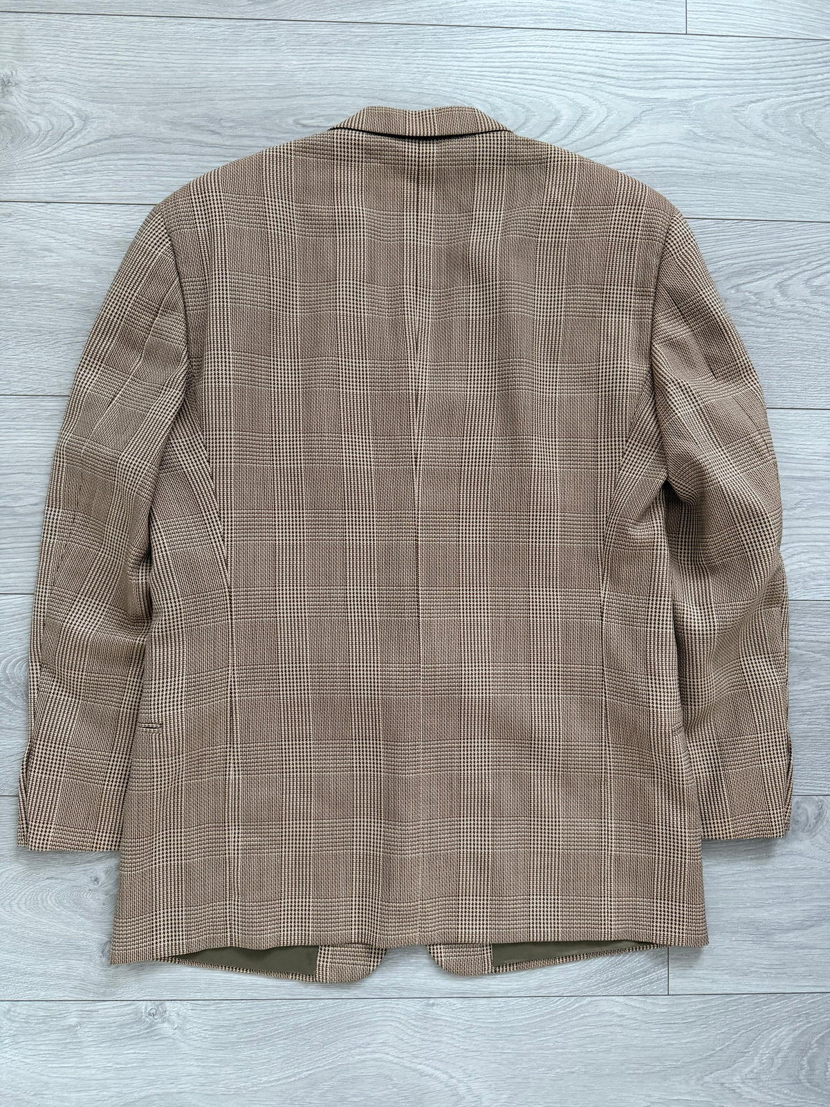 Giorgio Armani 1980s 2B Textured Check Wool Sport Jacket Blazer - Size L