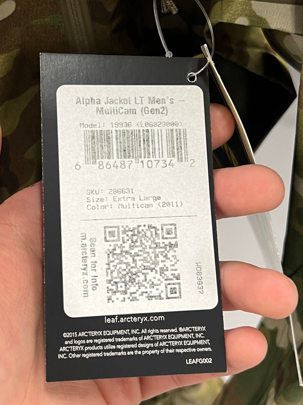 Arc'teryx LEAF Alpha LT Gen 2 Gore-Tex Pro Jacket in Multicam - Size XL