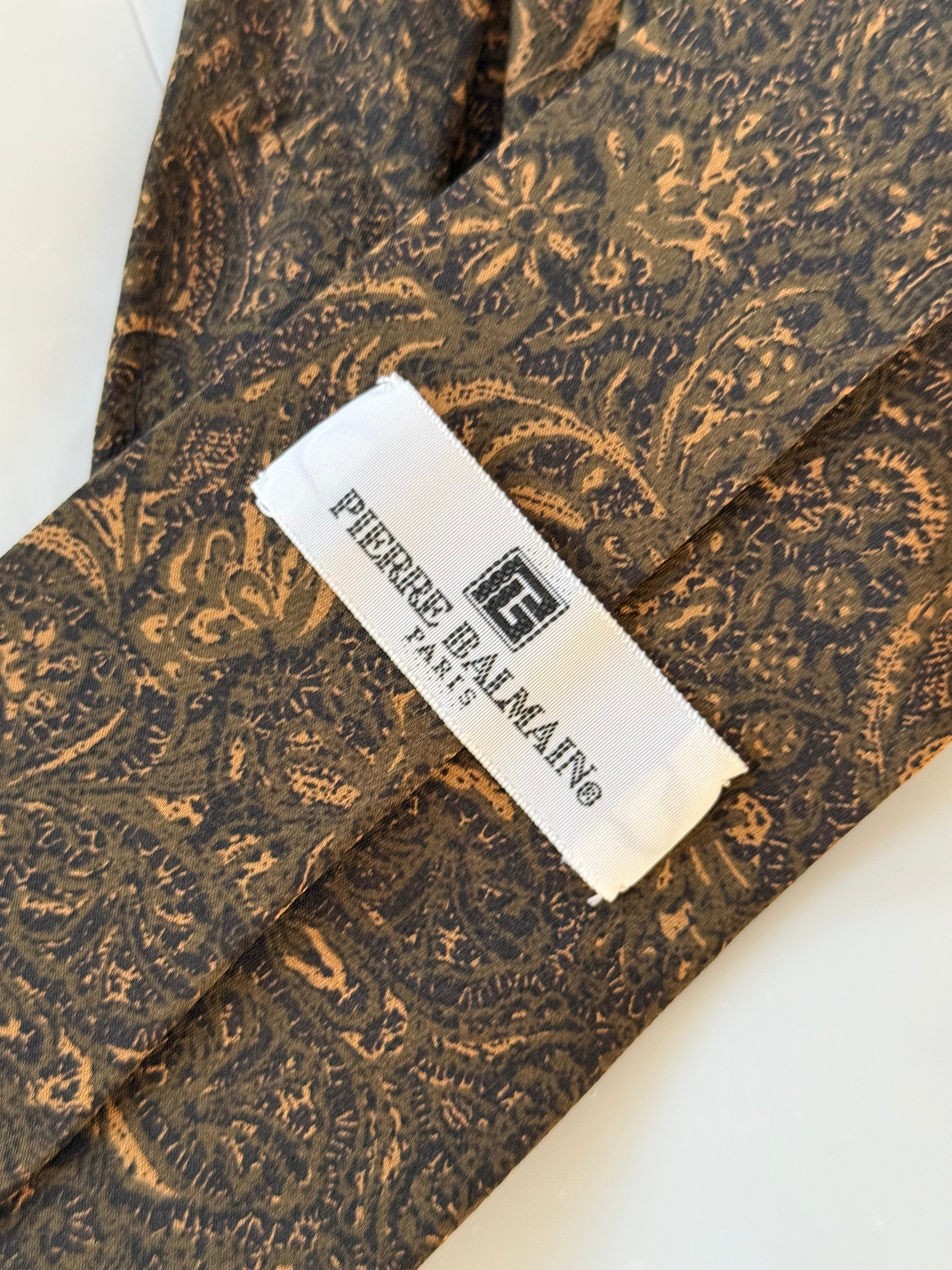 Balmain 1990s Silk Tie