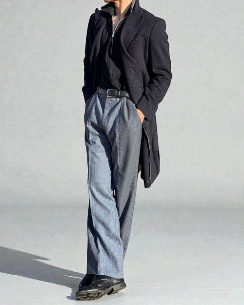 Armani 1990s Peaked Lapel Wool Coat - Size M