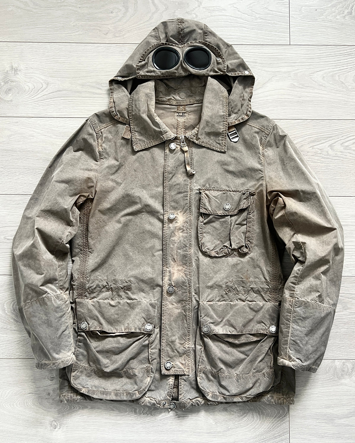 C.P. Company SS2006 Tinto Terra Mille Miglia Garment Dyed Cargo Goggle Jacket - Size M
