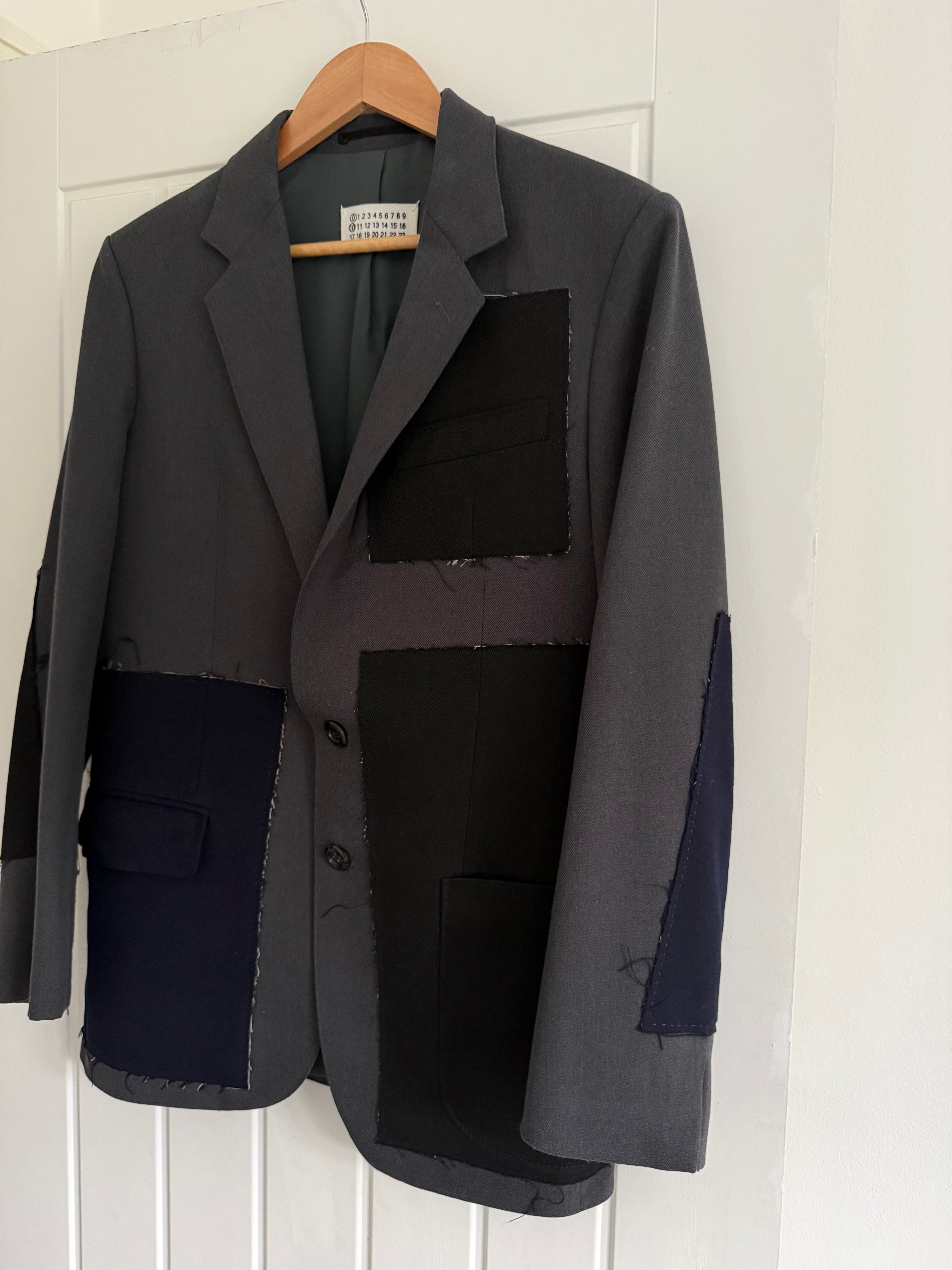 Maison Martin Margiela AW2004 Artisanal Line (0)(10) Reconstructed Patchwork Blazer Jacket - Size M