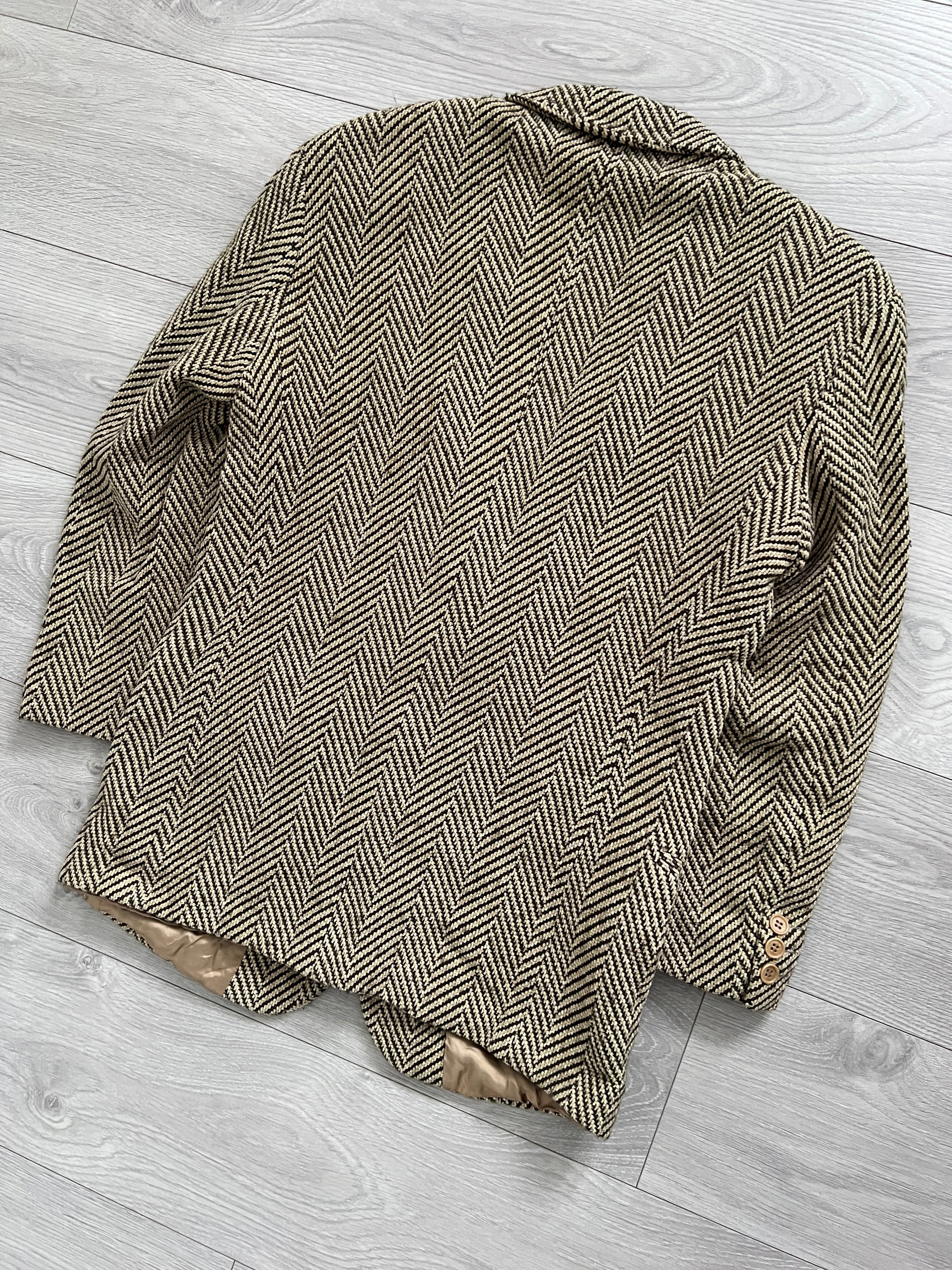 Emporio Armani 1990s Wool Herringbone Sports Jacket - Size S