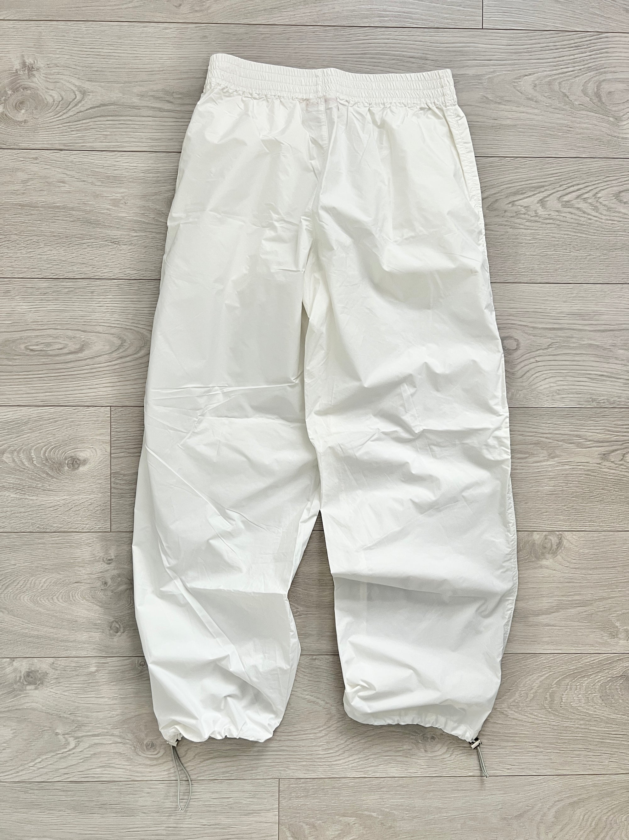 Prada Sport SS2002 Technical Baggy Nylon Bungee Hem Red Tab Pants - Size M