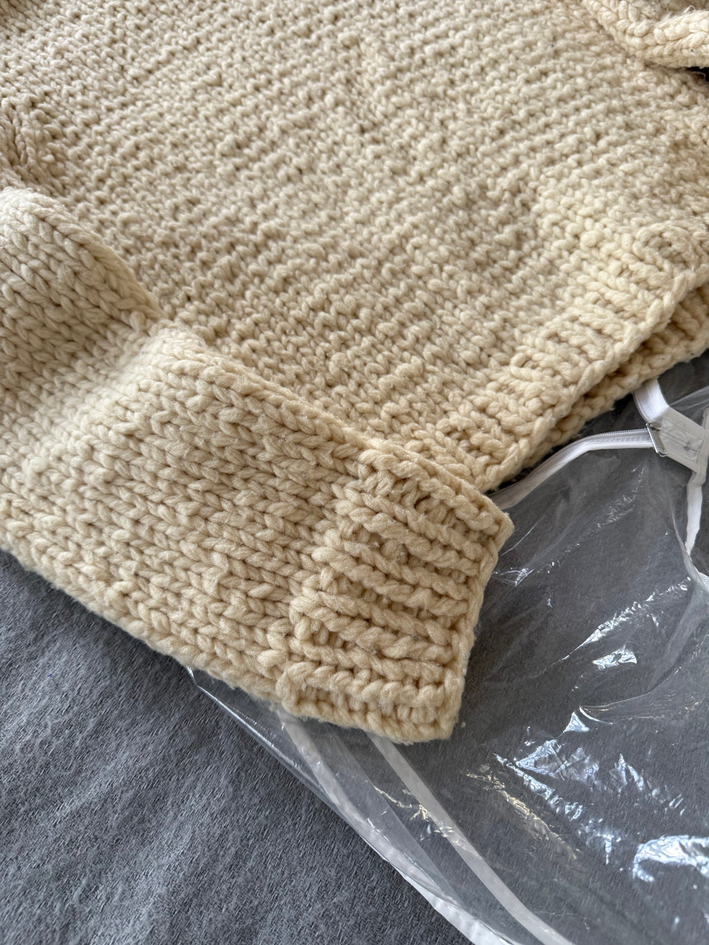 Martin Margiela FW2004 Oversized Neck Chunky Knit Sweater - Size S