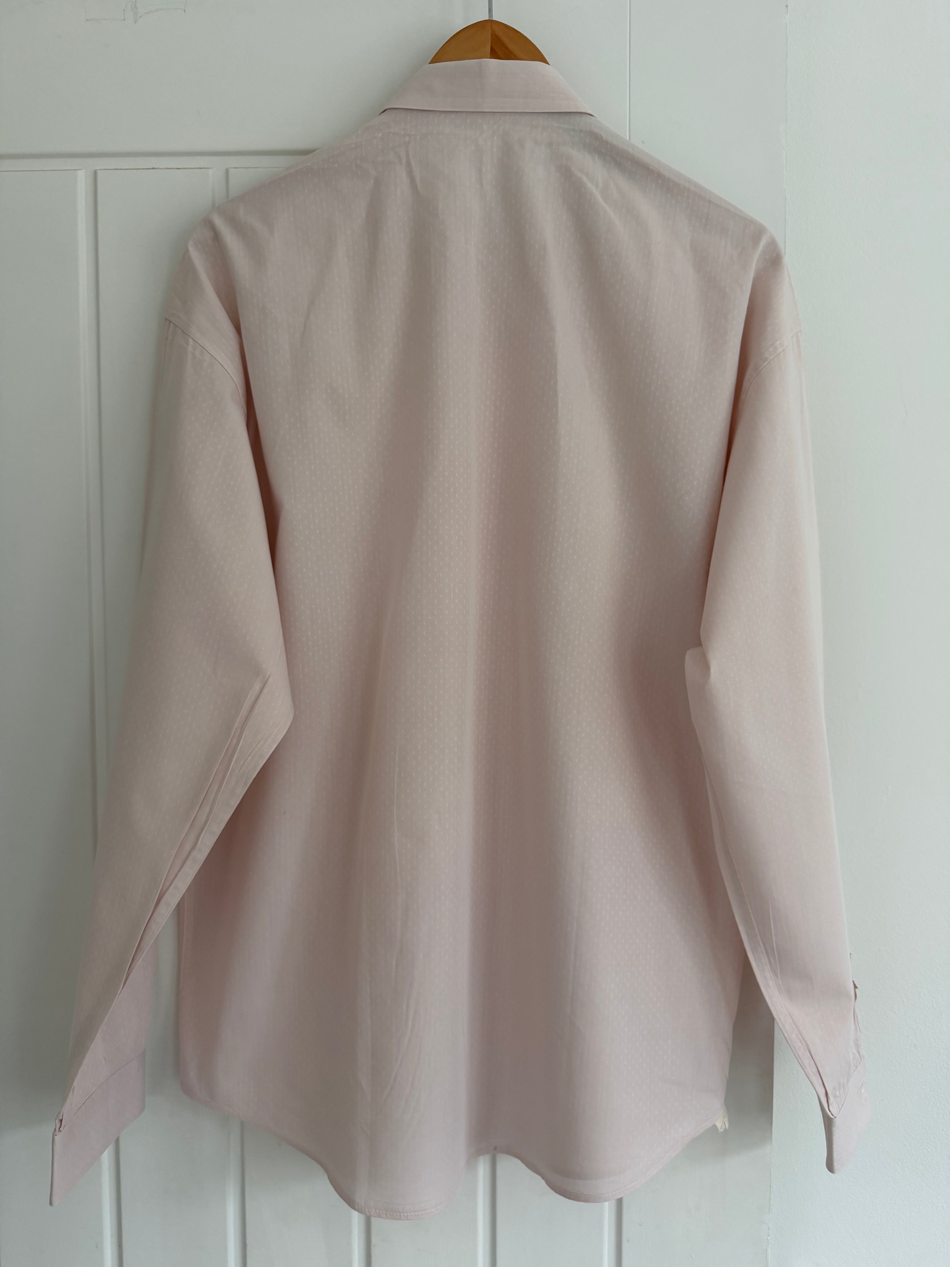 Versace 1990s Relaxed Fit Pink Cotton Patterned Shirt - Size M