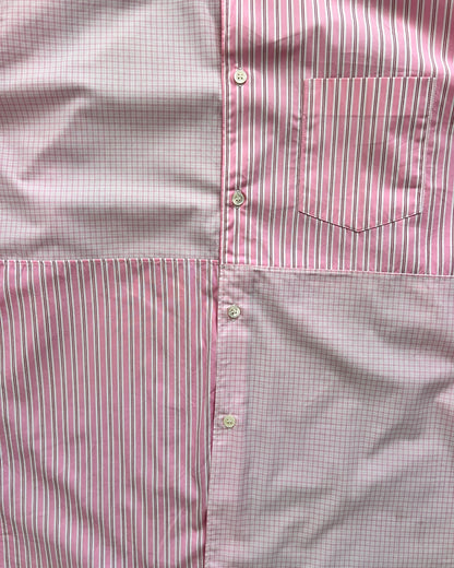 Comme Des Garcons SHIRT Pink Patchwork Shirt - Size M