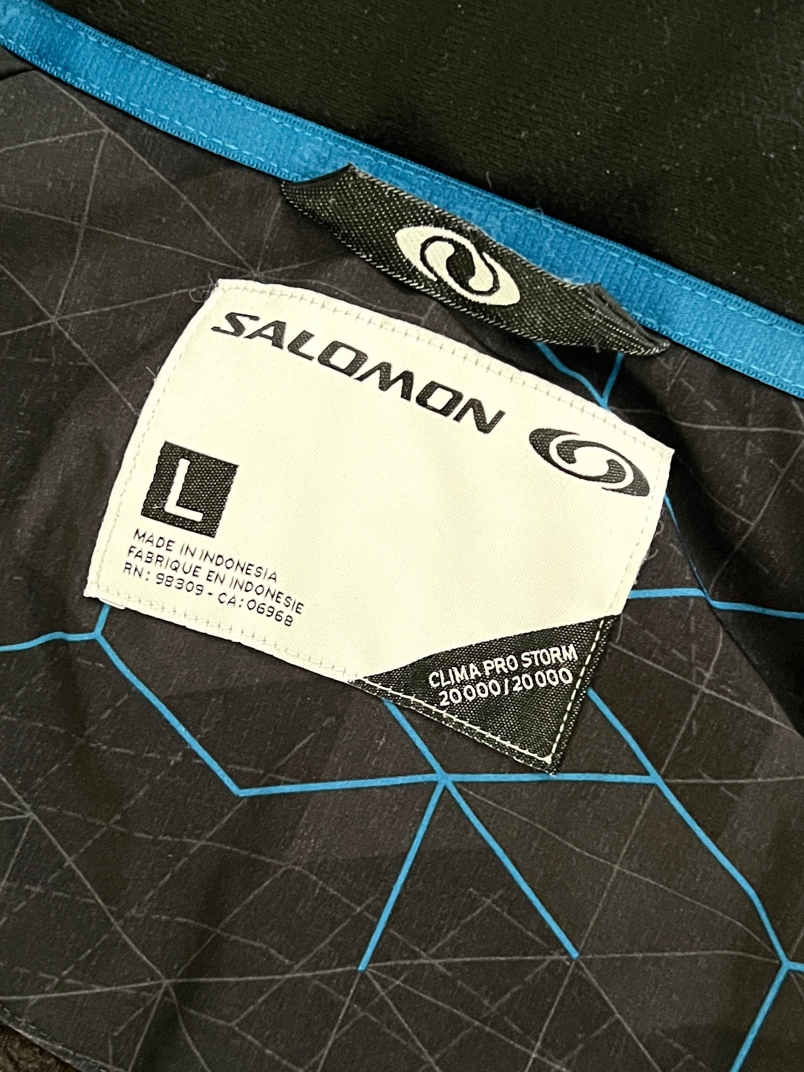 Salomon 2005 Clima-Pro Storm Waterproof Insulated Tech 3D Print Jacket - Size L