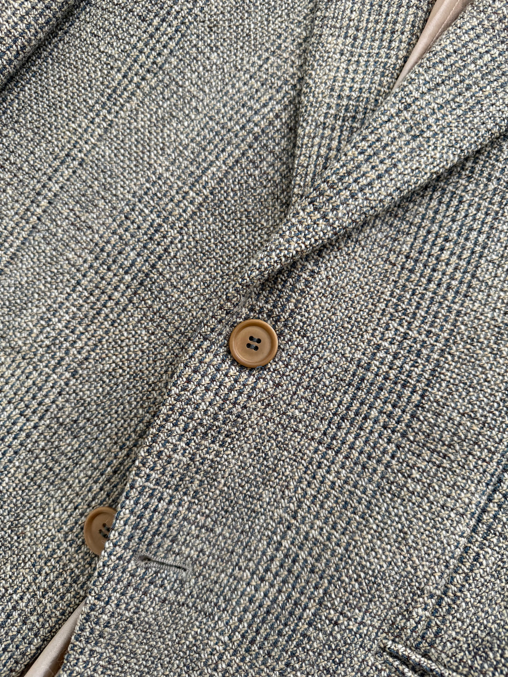 Giorgio Armani Black Label 1990s Textured Wool Check Sports Jacket Blazer - Size M