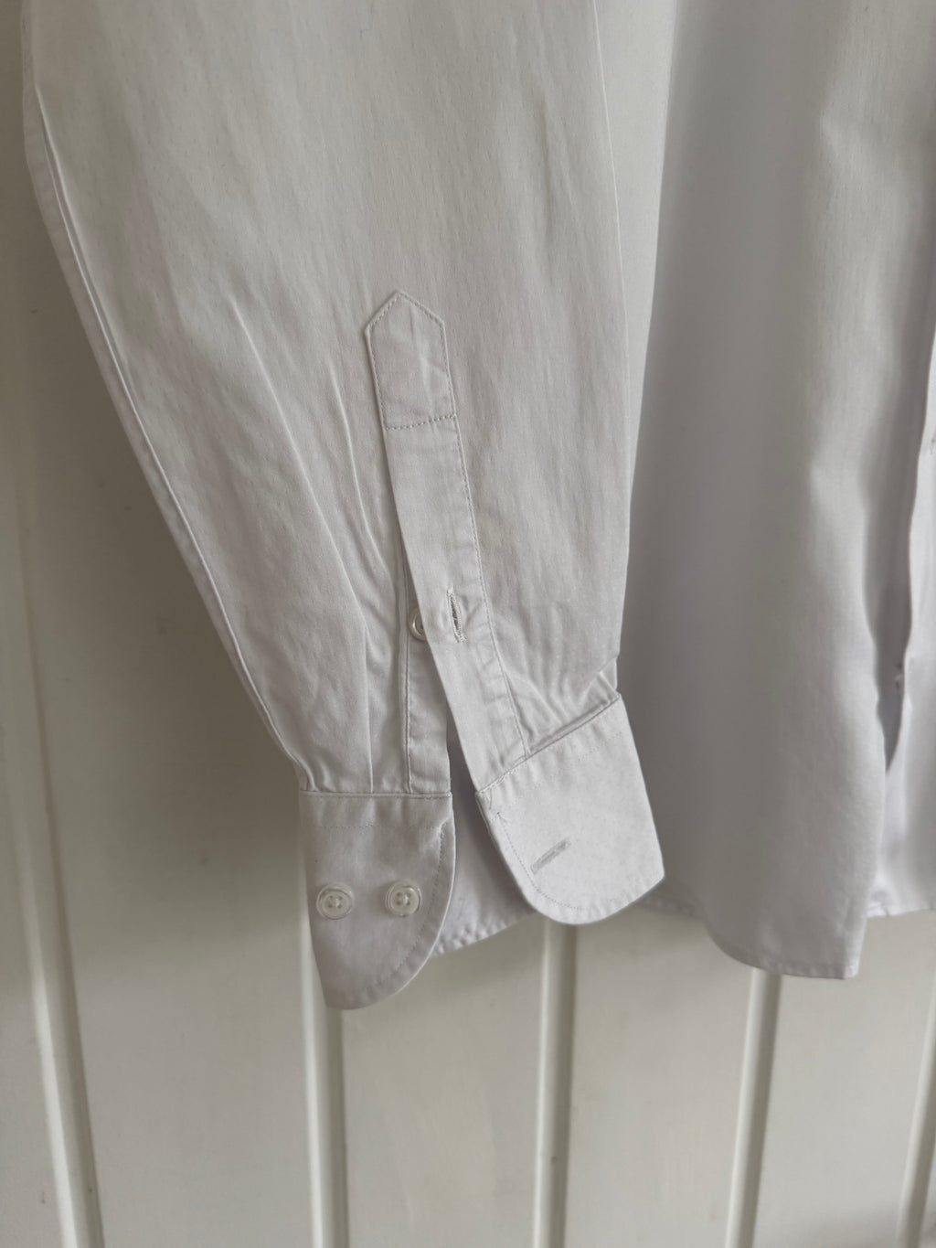 Emporio Armani White Cotton Shirt - Size Medium