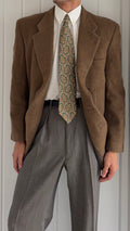 Christian Dior 1980s 2B Wool Cashmere Brown Sport Jacket Blazer - Size L