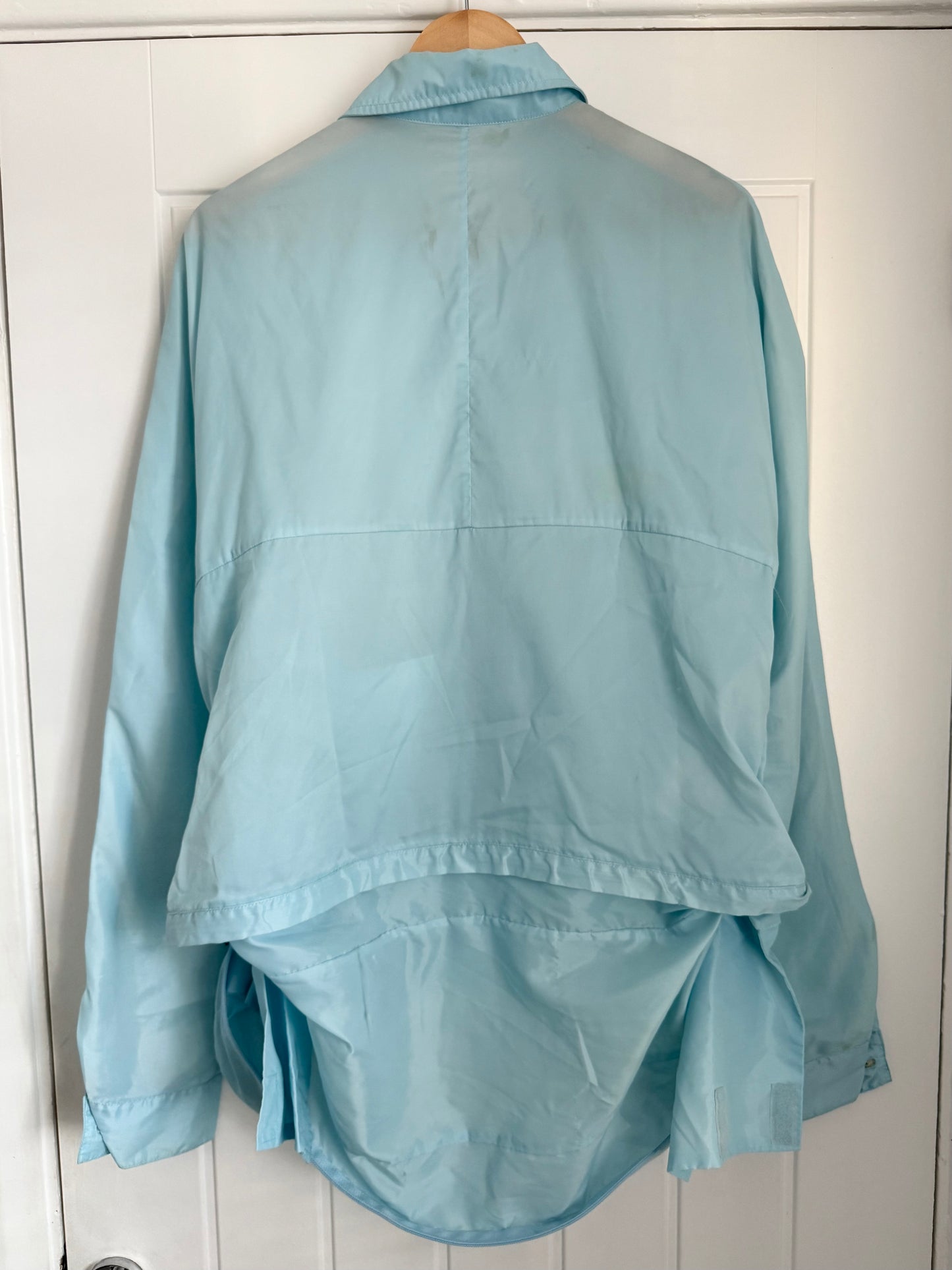 Helmut Lang SS1998 Silk Nylon Blue Cummerbund Packable Jacket - Size L