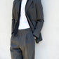 Issey Miyake 1990s Gabardine Textured Pleated Suit - Size M Jacket / 30" Waist