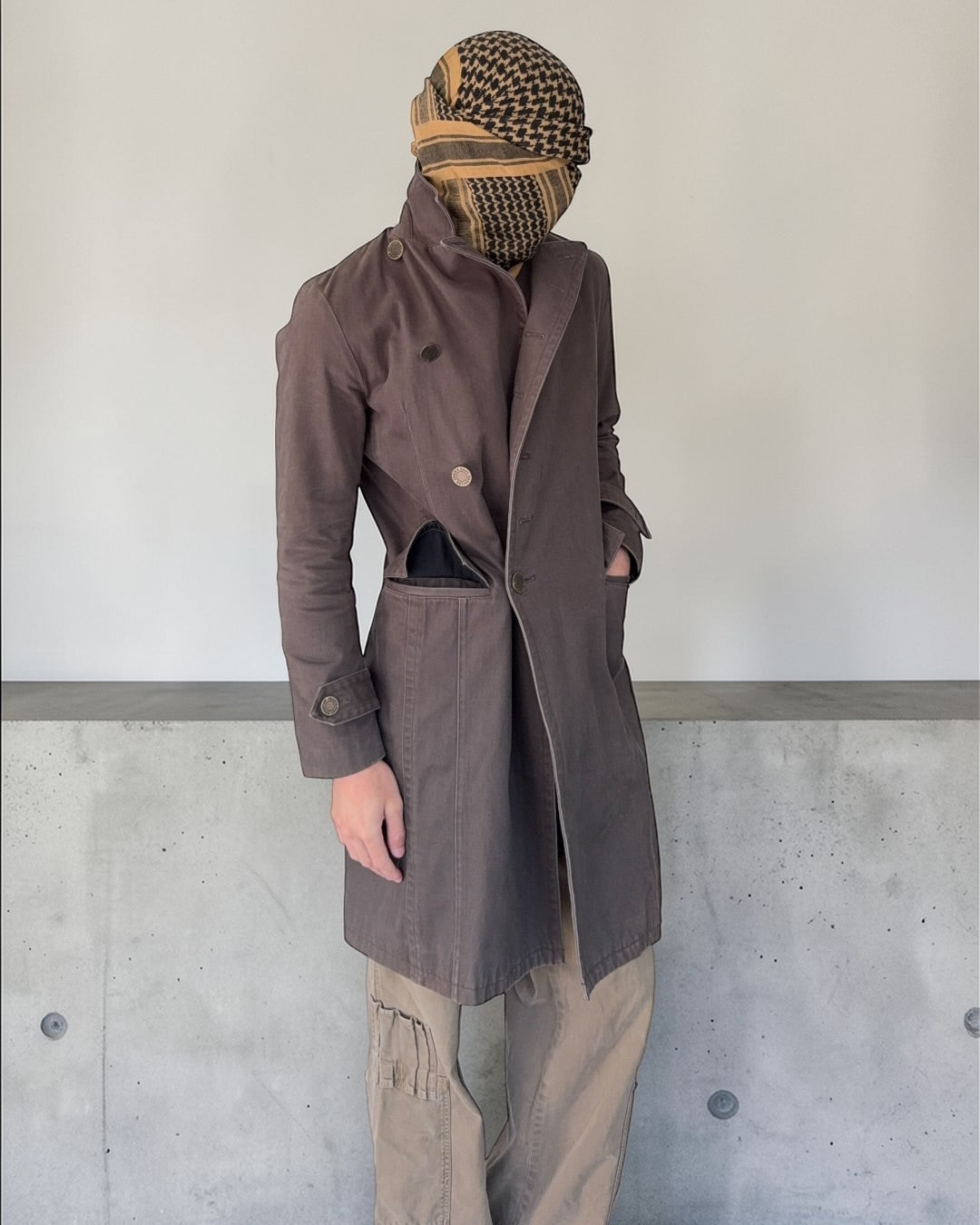 Jean Paul Gaultier 00s 'Fencing' Peaked Lapel Coat - Size S