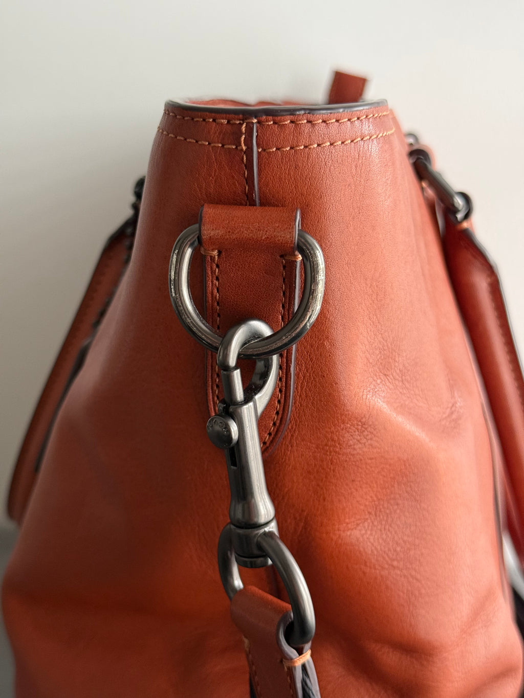 Coach New York Vintage Leather Hold-All Tote Bag