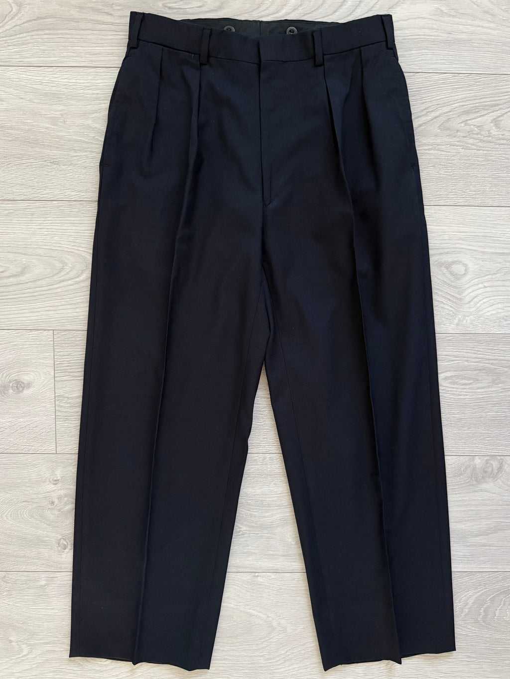 Ralph Lauren 1990s 2B Pleated Wool Suit Navy - Size S Jacket / 30" Waist