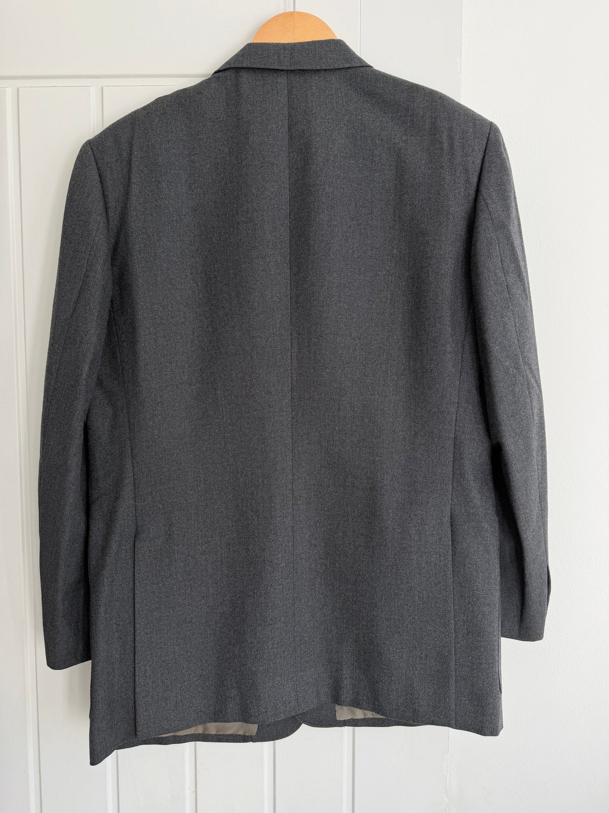 Dior 1980s 2B Metal Button Grey Wool Sport Jacket Blazer  - Size M