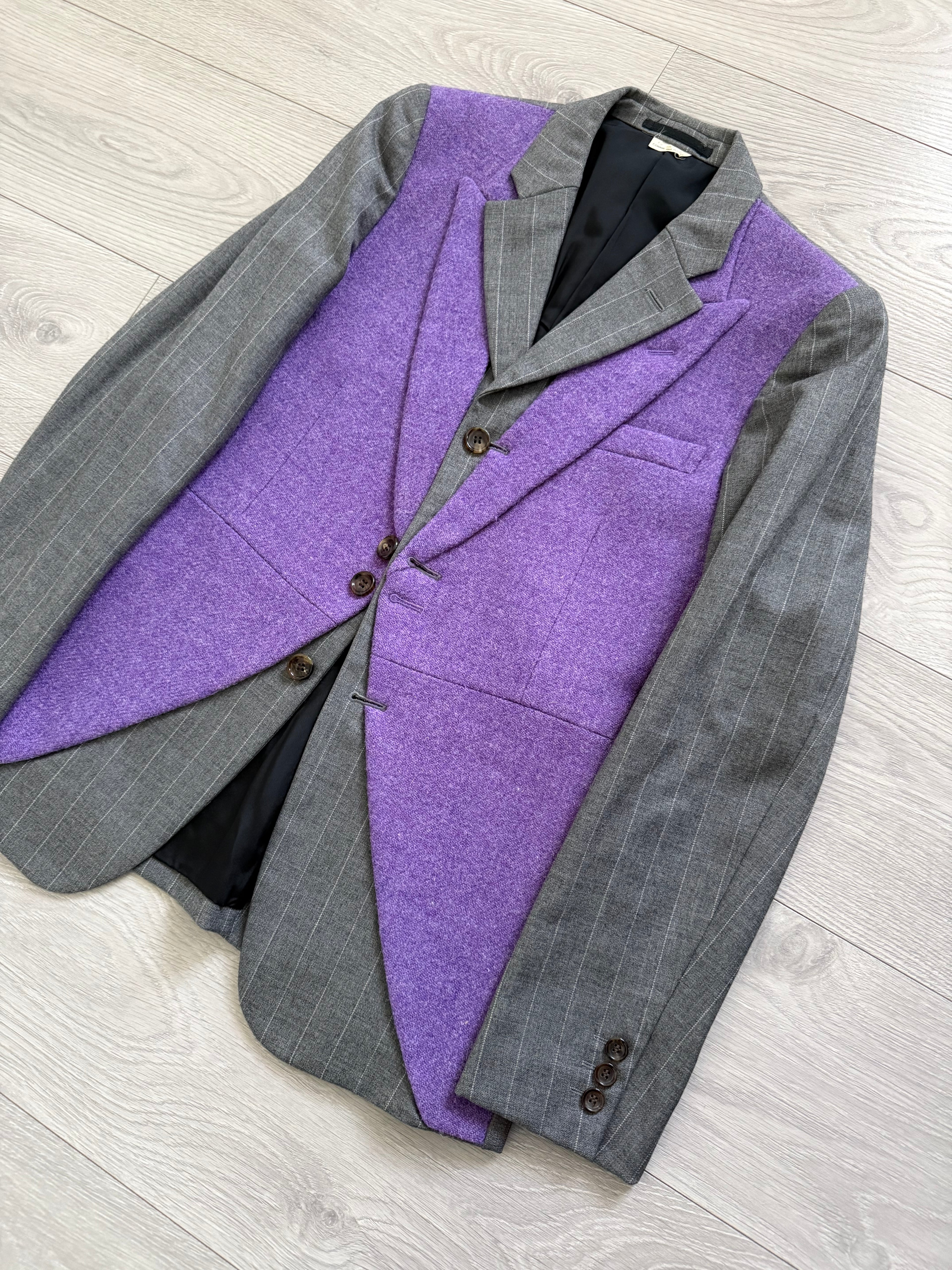 Comme Des Garcons Homme Plus AW2009 Curve Panelled Wool Suit - Size XS Jacket / 30" Waist