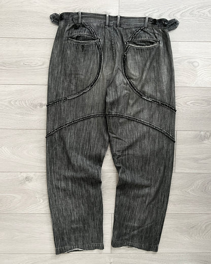 Comme Des Garcons Homme Plus Evergreen AW2009 Curved Seam Baggy Denim - Size 34