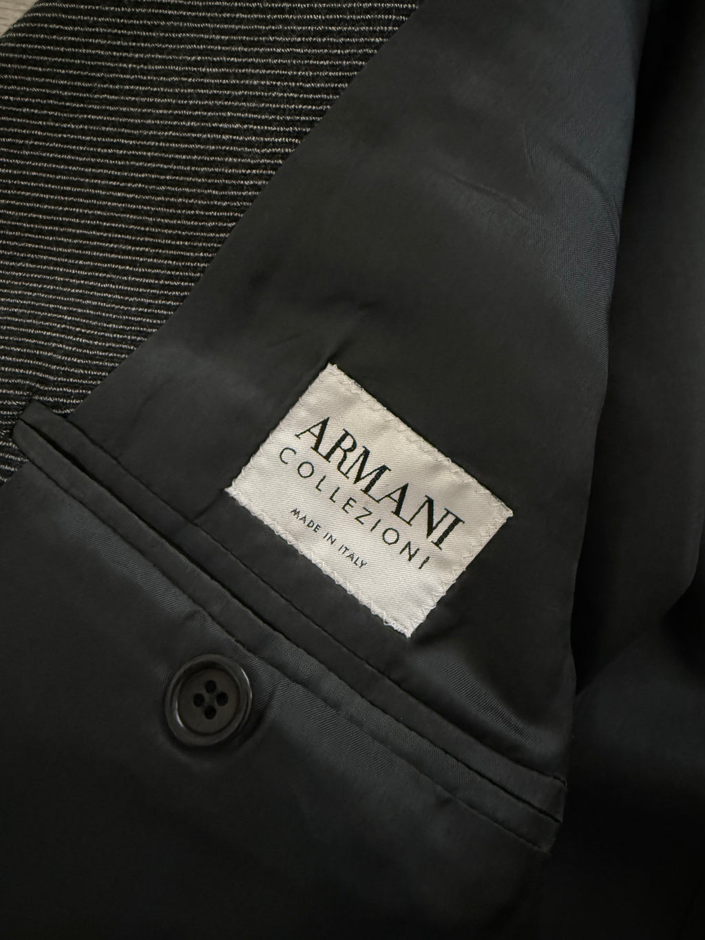 Armani 1990s 3B Twill Wool Cotton Pleated Grey Suit - Size S Jacket / 30" Waist