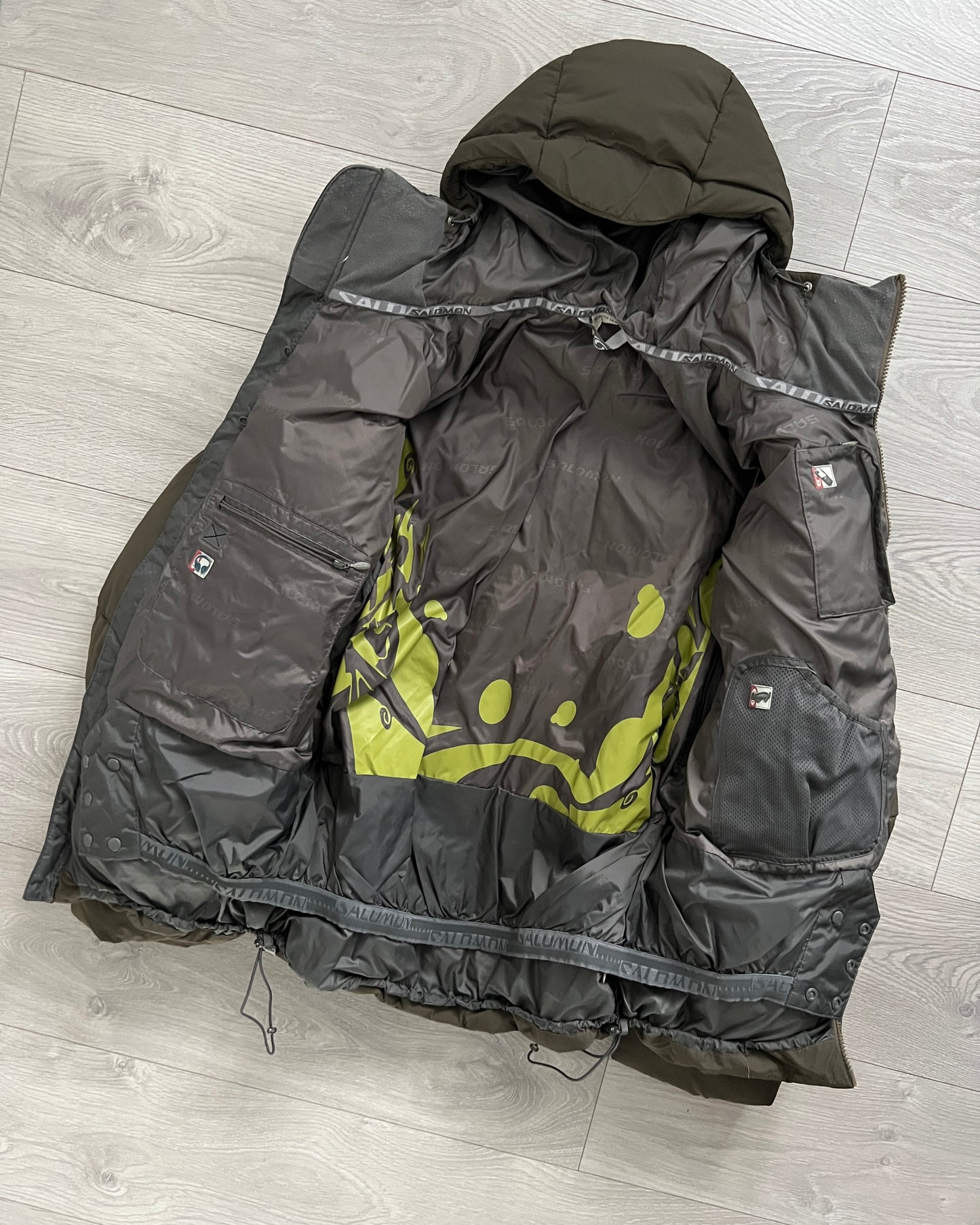 Salomon 00s Goose Down Technical Panelled Puffer Jacket - Size L