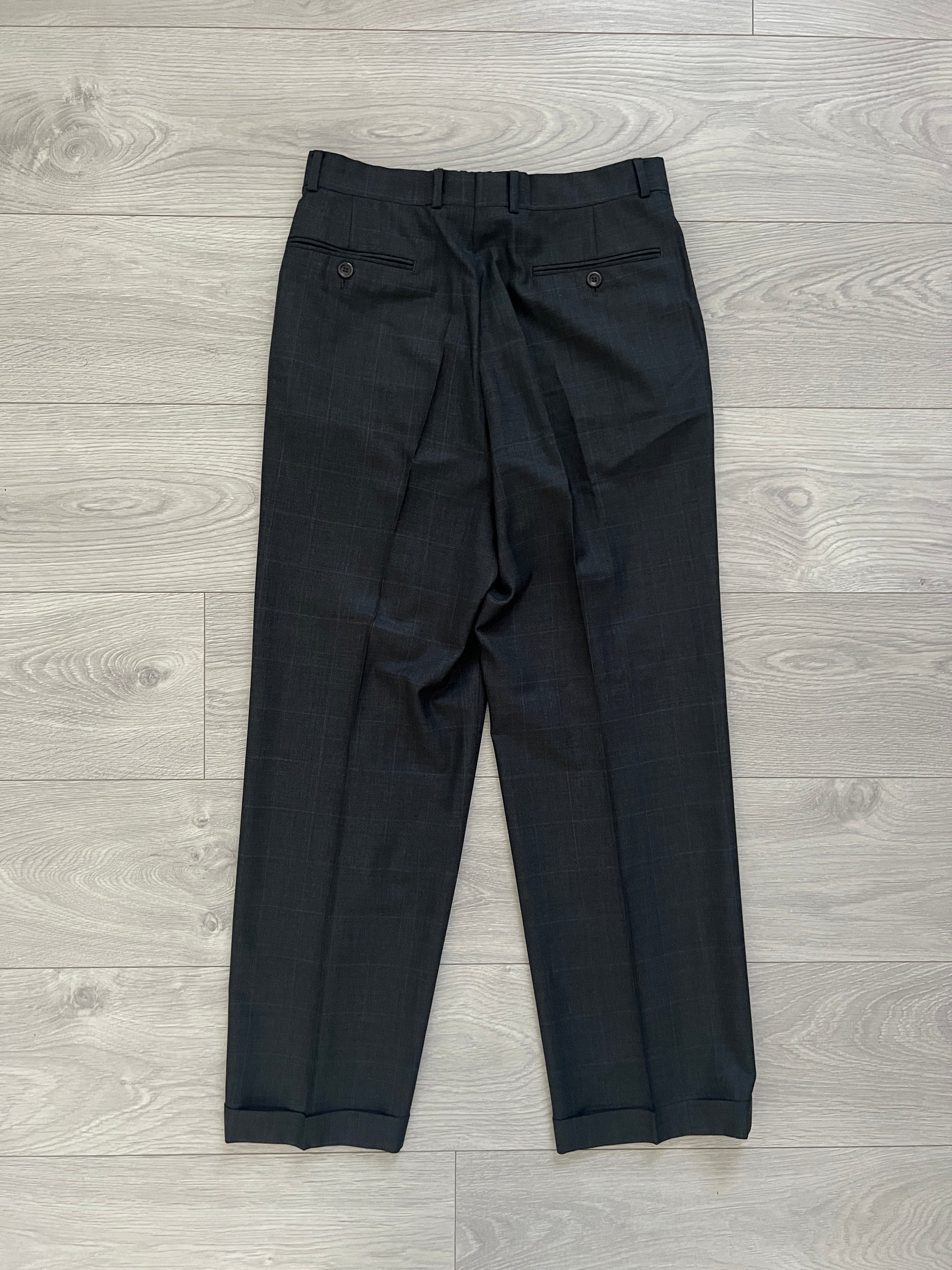 Armani 1990s Double-Breasted Relaxed Pleated Suit - Size S Jacket / 30" Waist