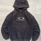 Oakley 00s Embossed Icon Logo Faded Hoodie - Size S