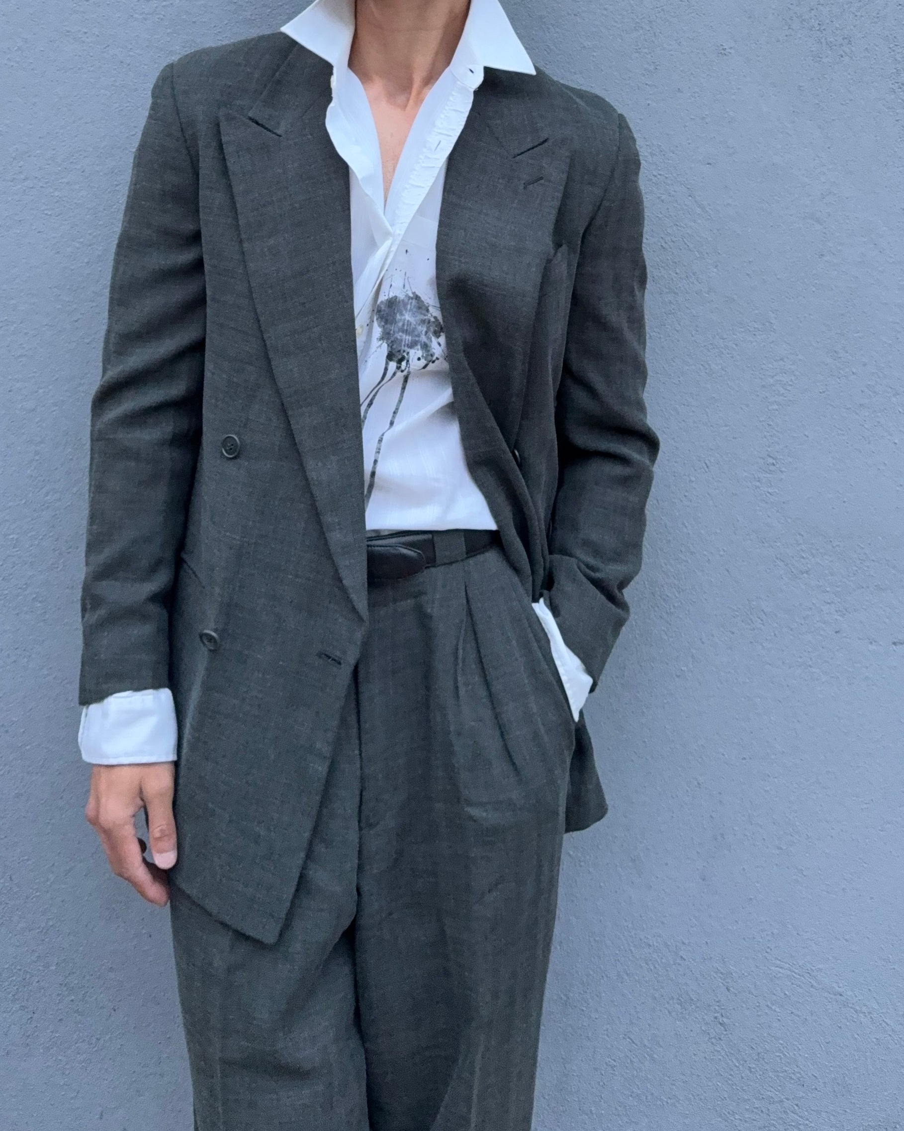 Emporio Armani 1990s Double-Breasted Wool Suit - Size M