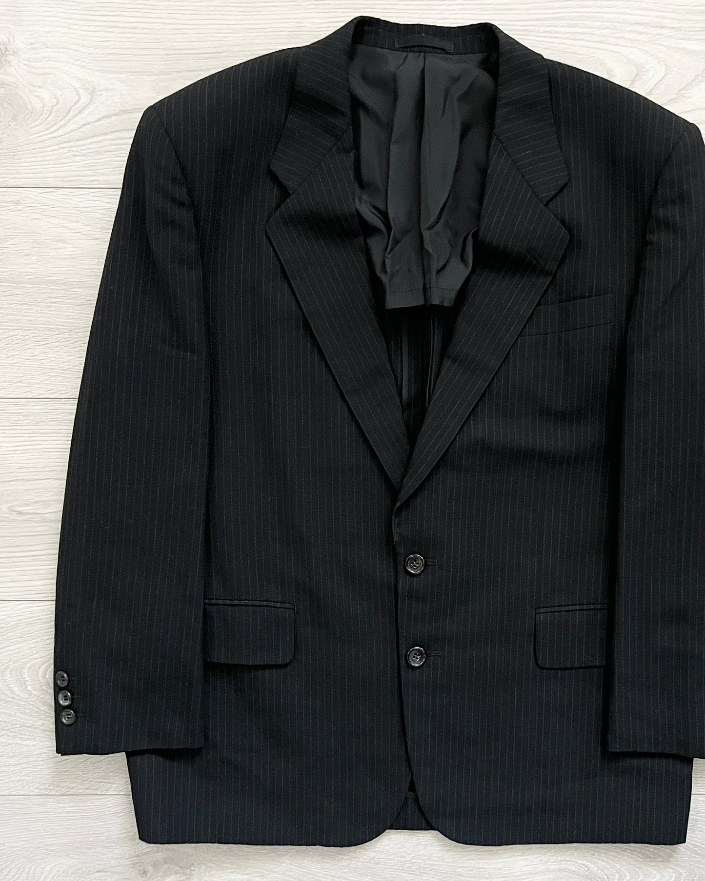 Comme Des Garcons Homme 1997 Double-Pleat Striped Wool Suit - Size S Jacket / 30" Waist