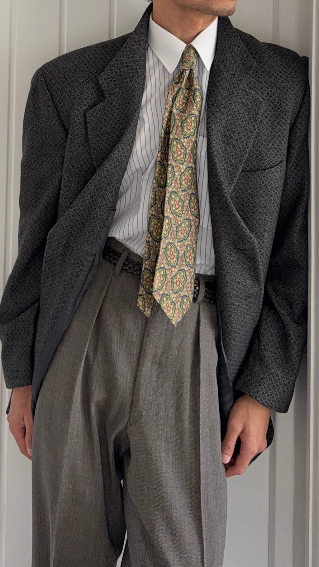 Giorgio Armani Mani 1980s 3B Textured Wool Sport Jacket Blazer - Size XXL
