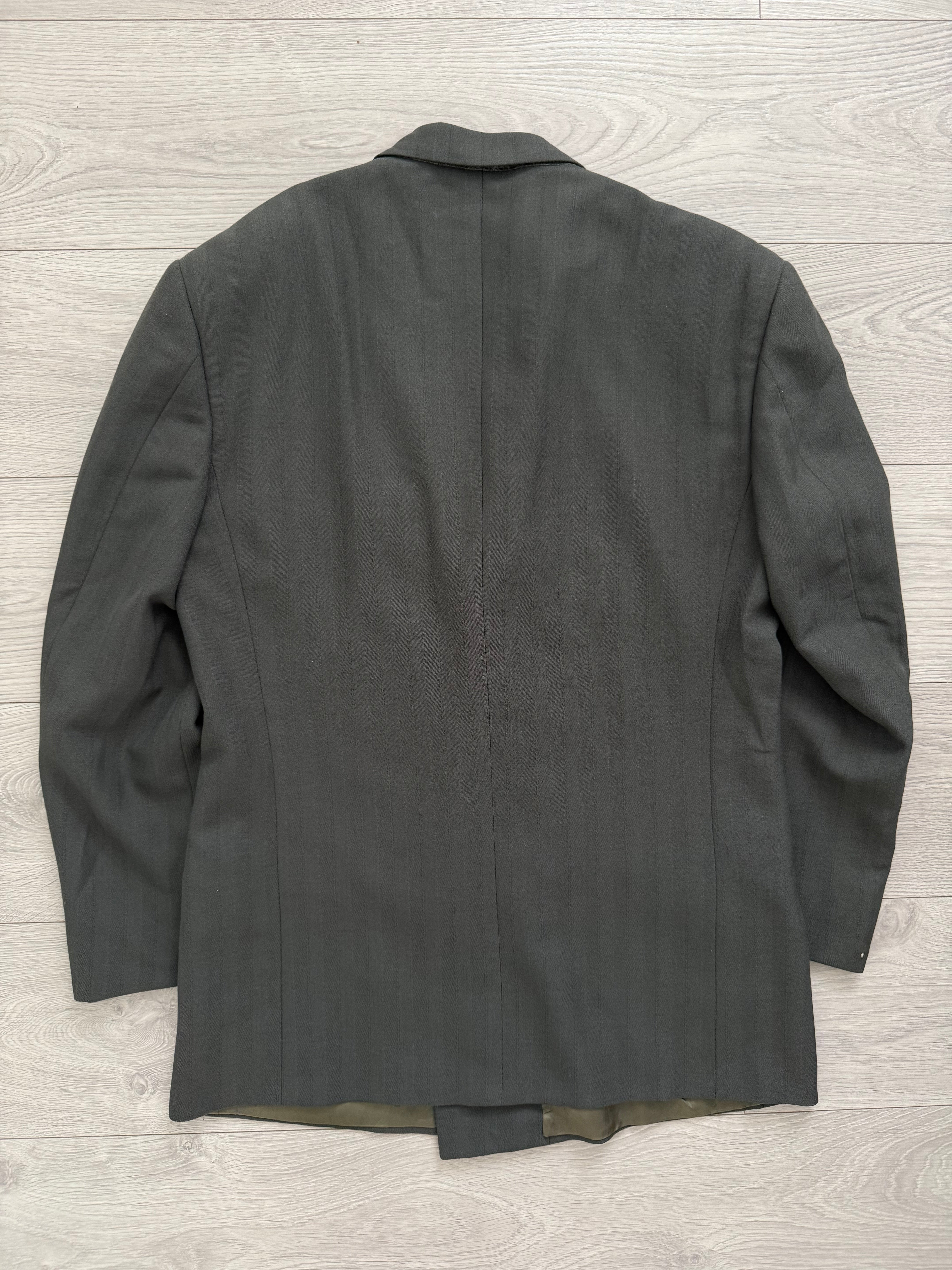 Giorgio Armani 1980s Peaked Lapel Double Breasted Textured Wool