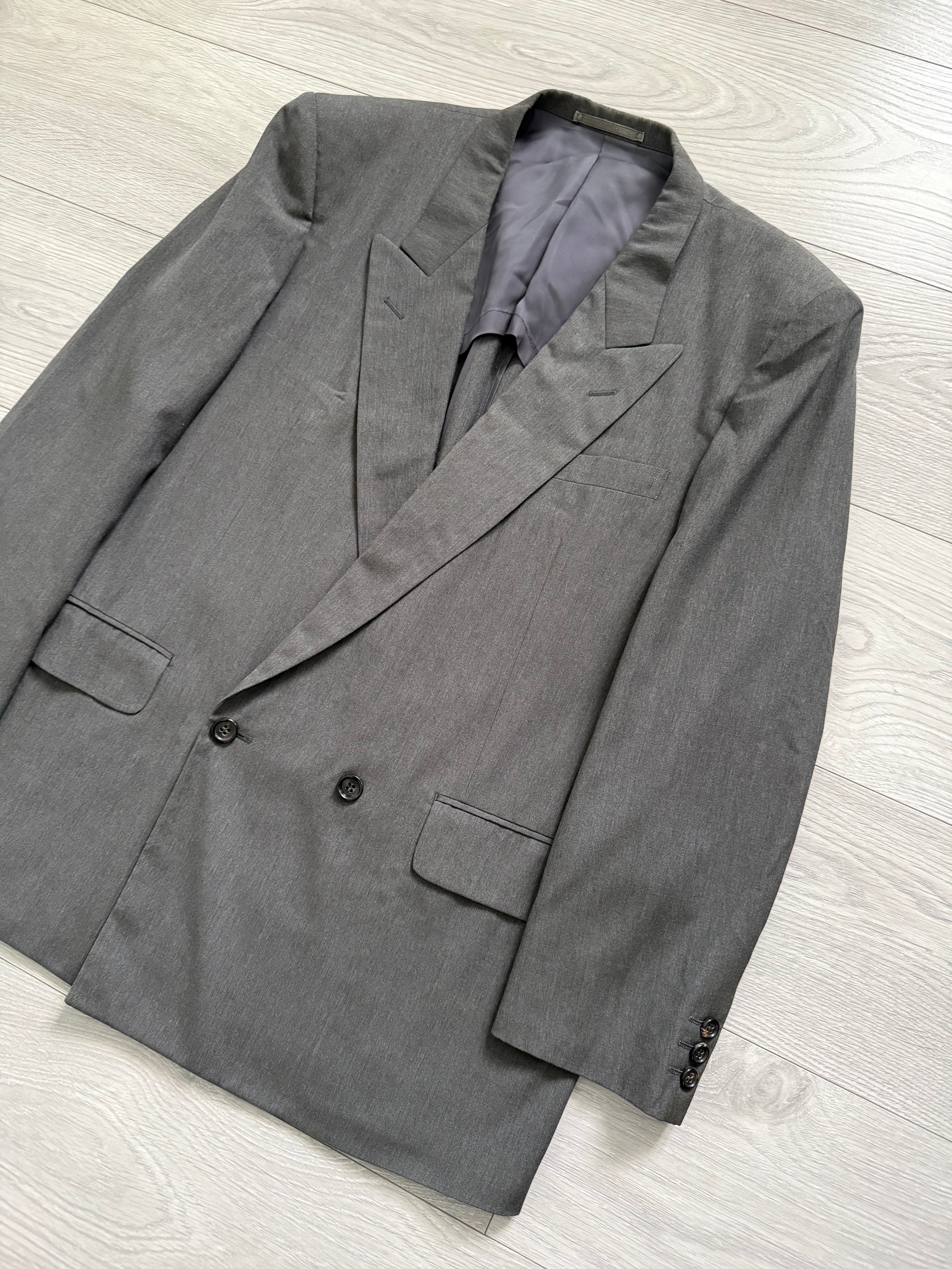 Comme Des Garcons Homme 1989 Double Breasted Pleated Wool Grey Suit - Size S Jacket / 28" Waist