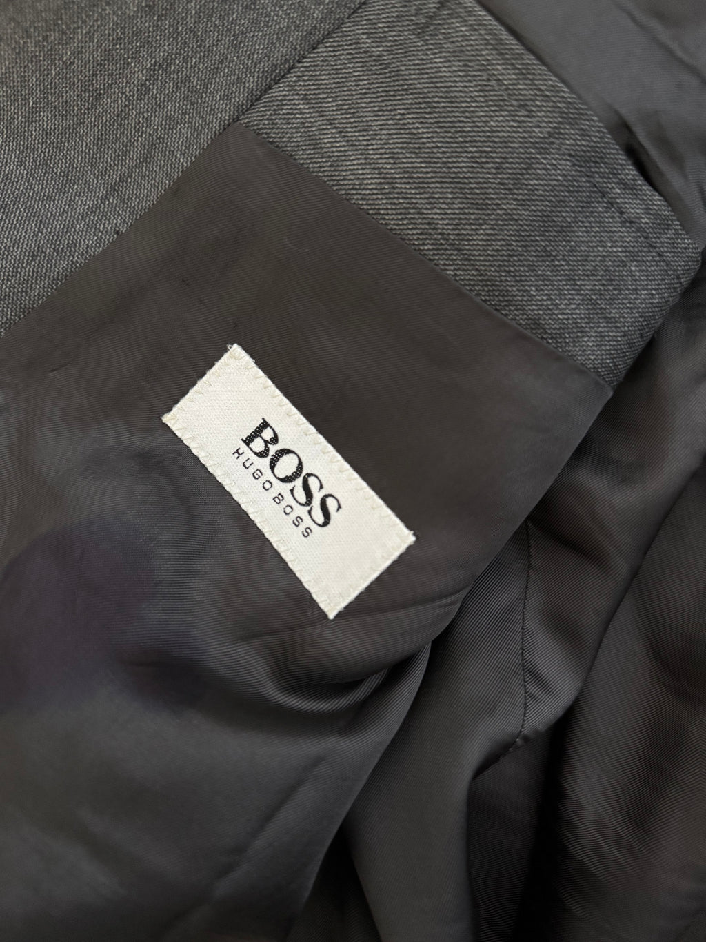 Hugo Boss 1980s 'Bassini Chicago' Peaked Lapel Double Breasted Pleated Wool Cashmere Suit - Size S Jacket / 30" Waist