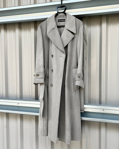 Issey Miyake FW2003 Pleated Wool Trench Coat - Size M