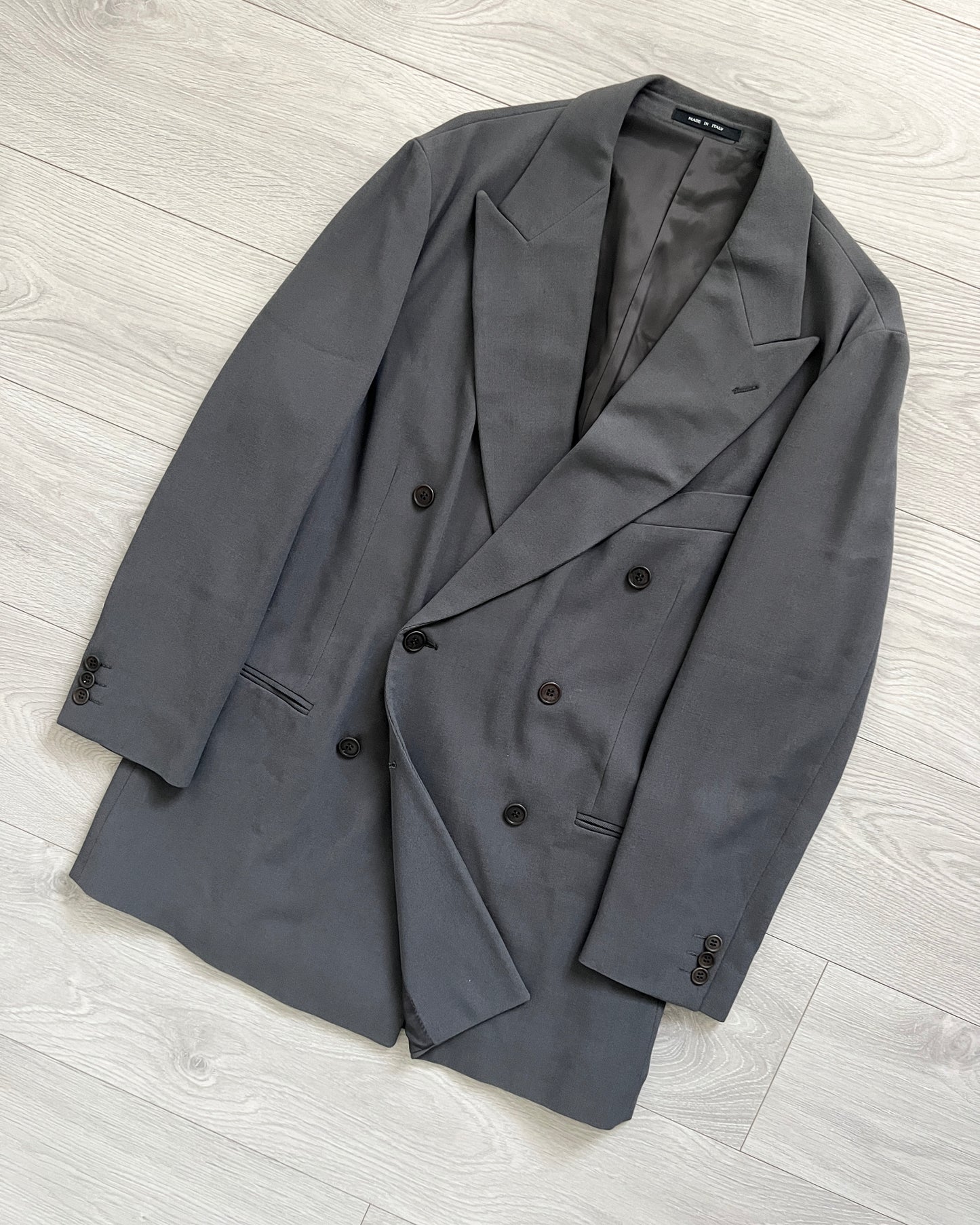 Emporio Armani 1980s Double-Breasted Double-Pleat Suit - Size M Jacket / 32" Waist