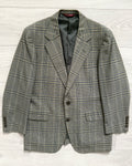 Chaps Ralph Lauren 1990s Checkered Cotton Sports Jacket - Size S