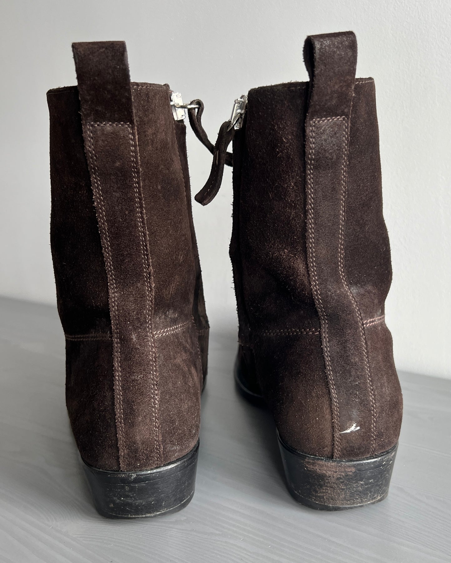 Dior Homme by Hedi Slimane AW2007 Navigate Suede Western Boots - Size US10