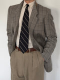 Giorgio Armani 1980s Mainline Wool Check Blazer Sports Jacket - Size L