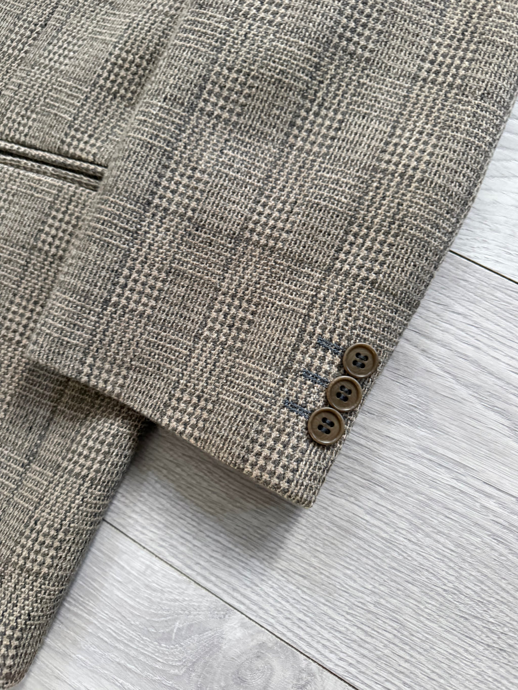 Emporio Armani 1990s 3B Wool Linen Textured Sport Jacket Blazer - Size M